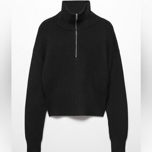 MANGO- ZIP NECK SWEATER